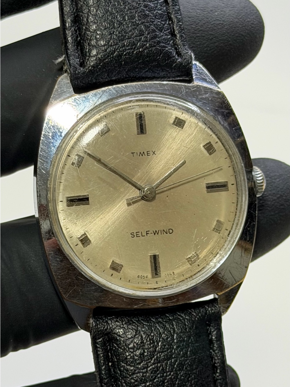Timex Viscount 4054-3169 Automatic Ivory Dial Silver Stainless Steel 34mm Watch